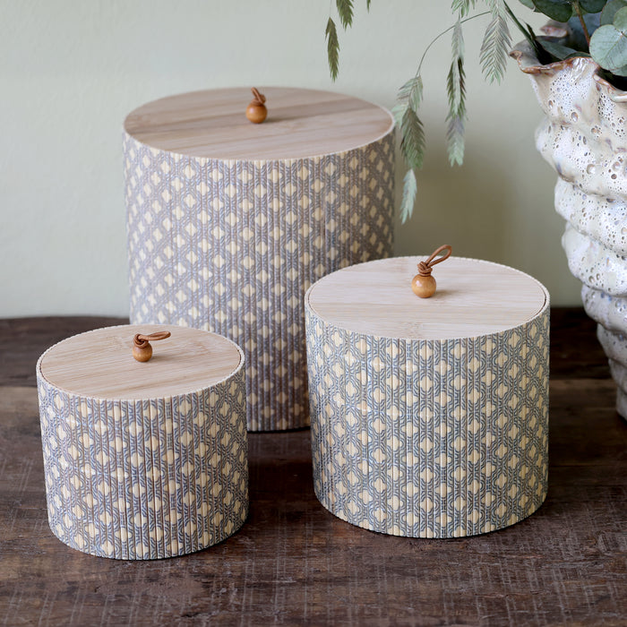 Amilly bambusbox 3 stk saman opel&light nature