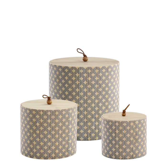 Amilly bambusbox 3 stk saman opel&light nature