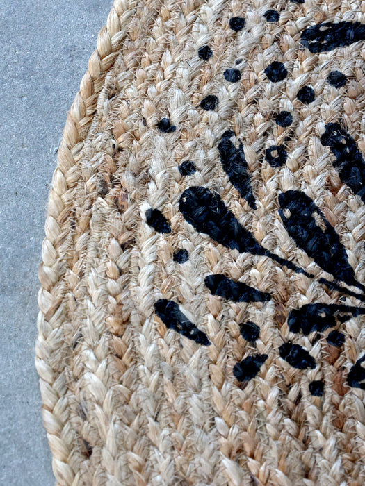 Motta úr ‘jute’ með prenti á