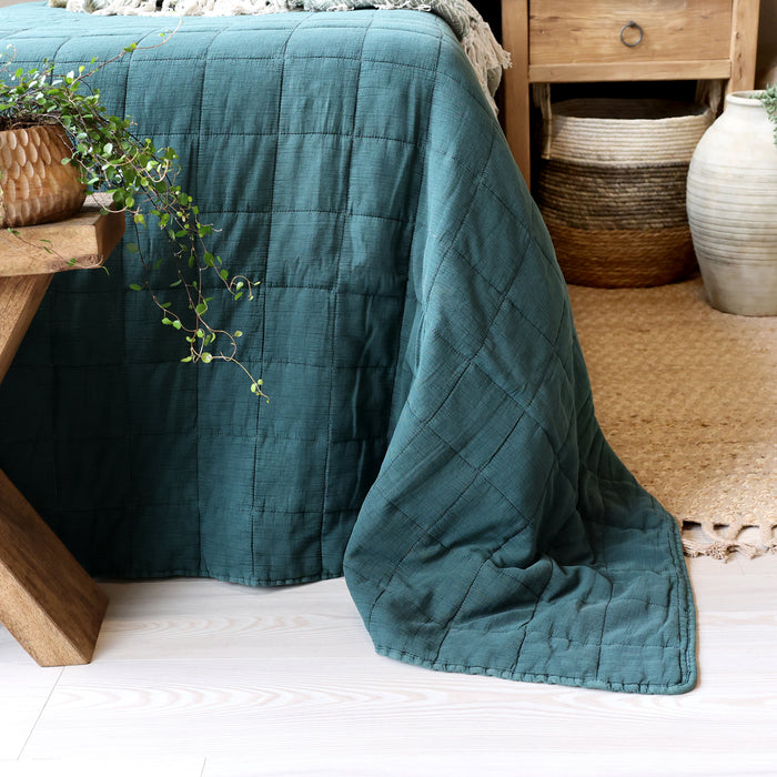 Rúmteppi 240*240cm "Forest Green"