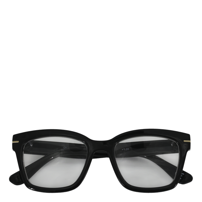 Lesgleraugu svört með gylltu