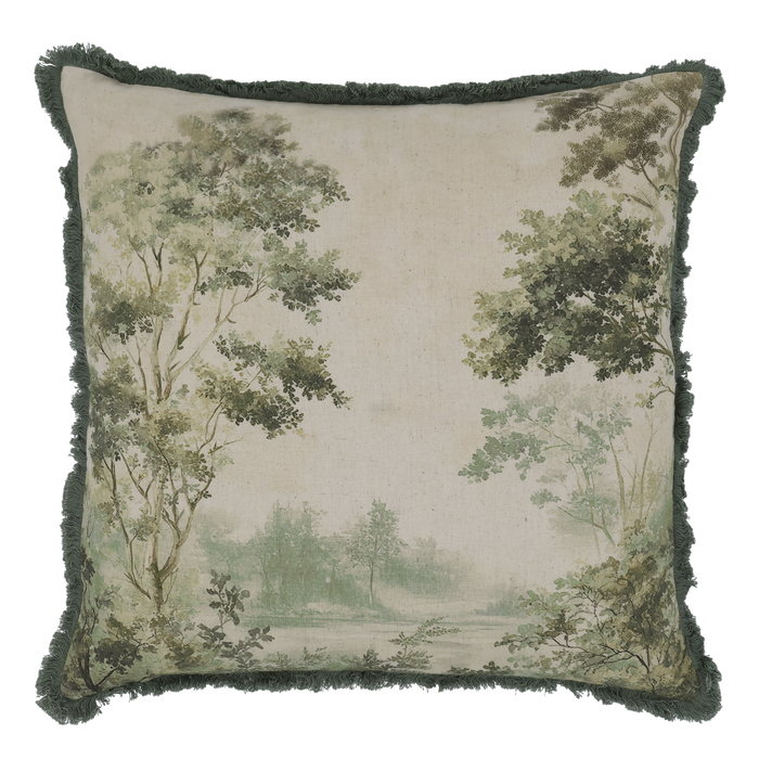 Aix púðaver Olive og cream 50x50