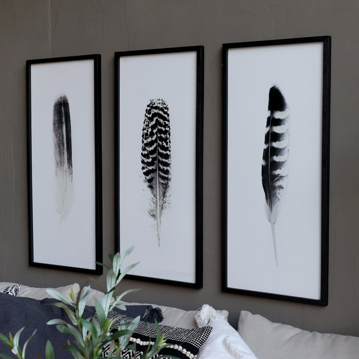 Mynd í járnramma fjöður 91 cm