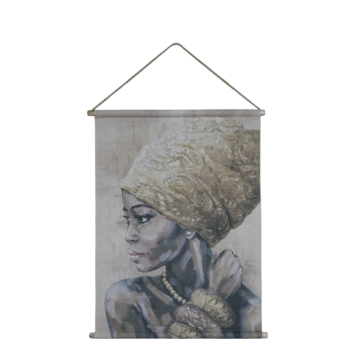 Mynd á viðarramma 97 cm Kona