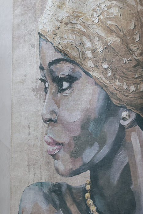 Mynd á viðarramma 97 cm Kona