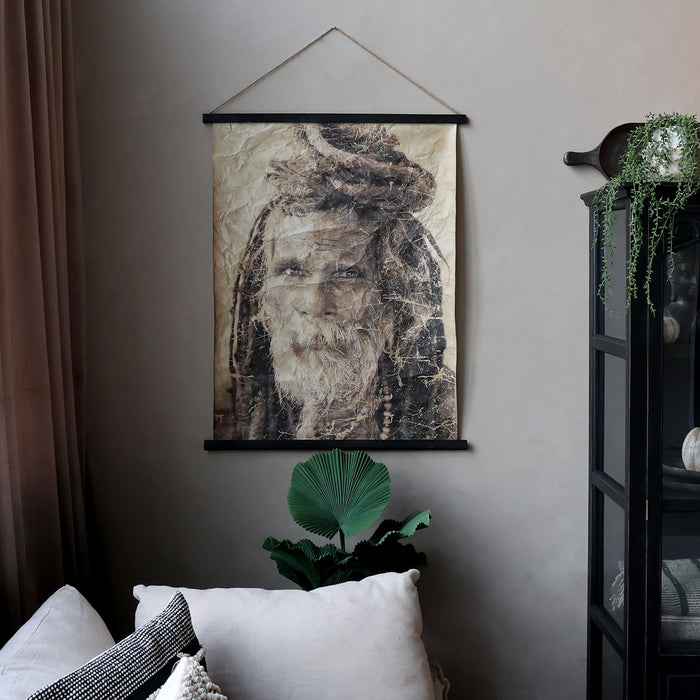 Mynd á viðarramma 97 cm