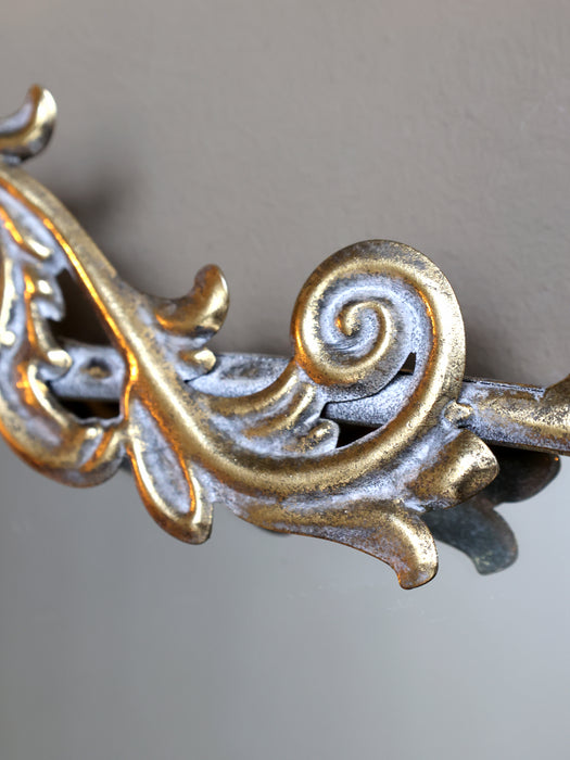 Spegill með hillu  "Antique Messing"