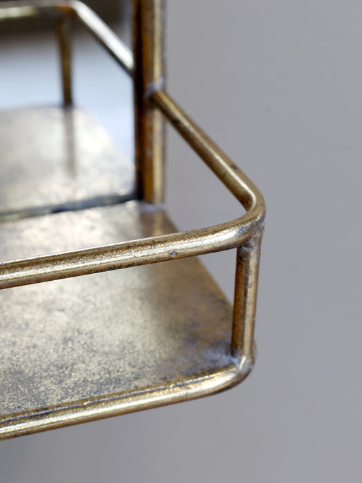 Spegill með hillu  "Antique Messing"