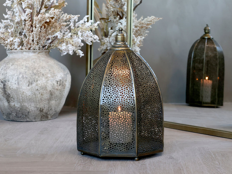 Lukt með gatamynstri Brass