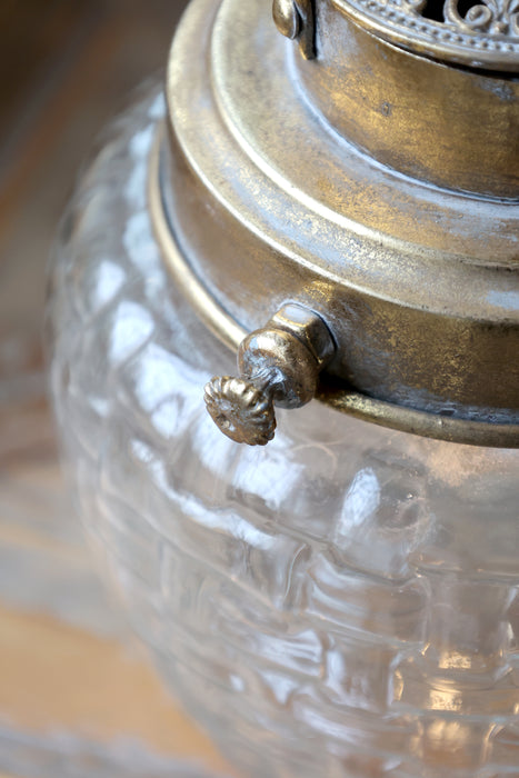 Lukt Led með peru og tímastilli Antík Brass