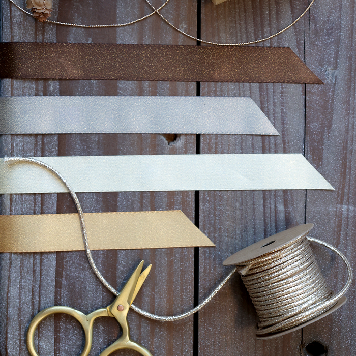 Borði súkkulaði brúnn með glimmer