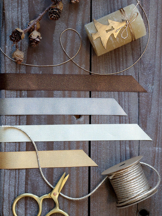 Borði súkkulaði brúnn með glimmer