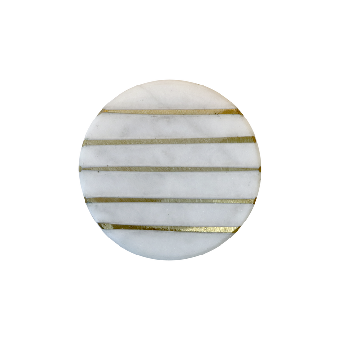 Skápahalda úr marmara og messing