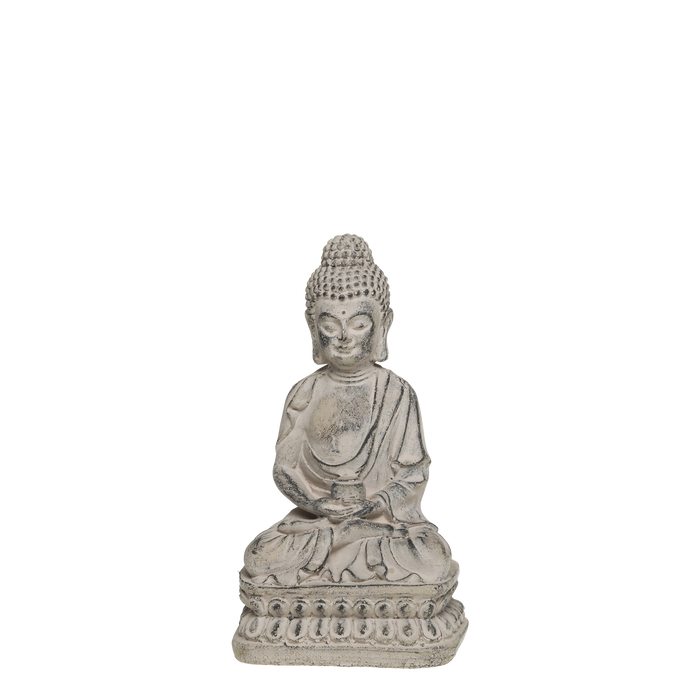 Buddha úr sementi sitjandi
