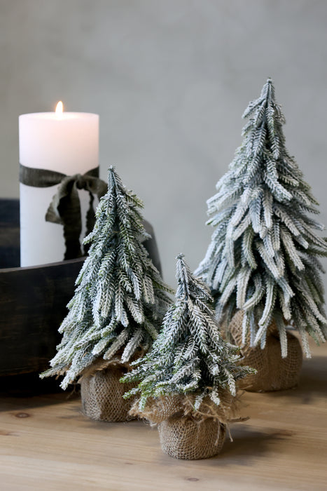 Jólatré með snjó