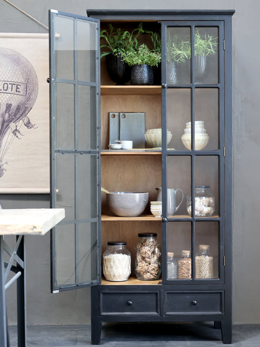 Viðarskápur með 2 skúffum