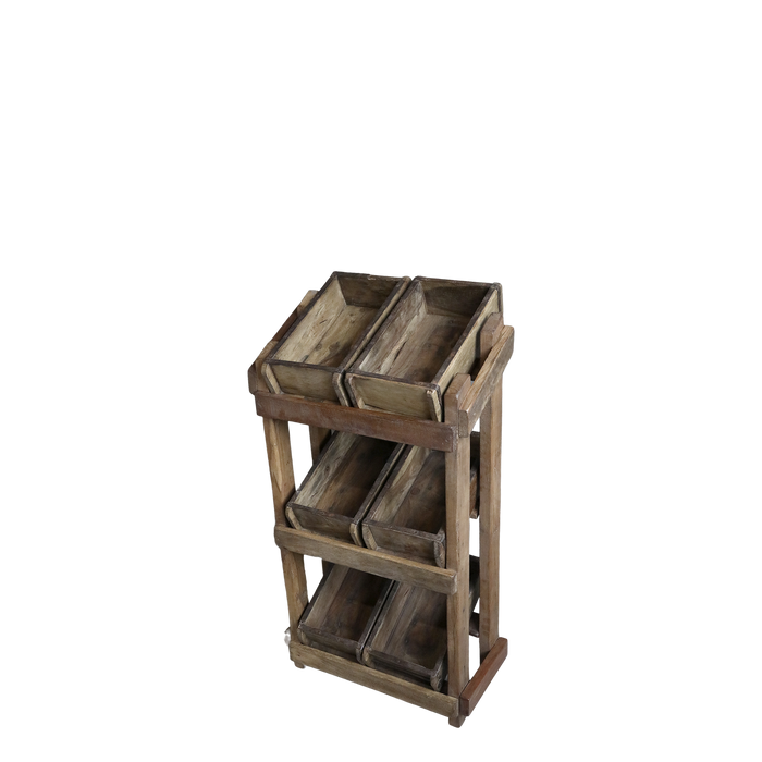 Hillusamstæða með lausum múrsteinaboxum