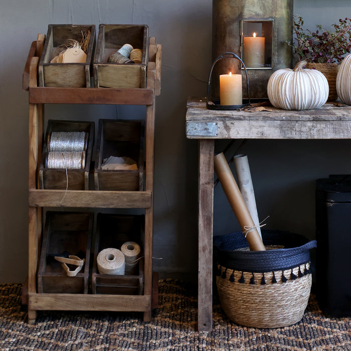 Hillusamstæða með lausum múrsteinaboxum