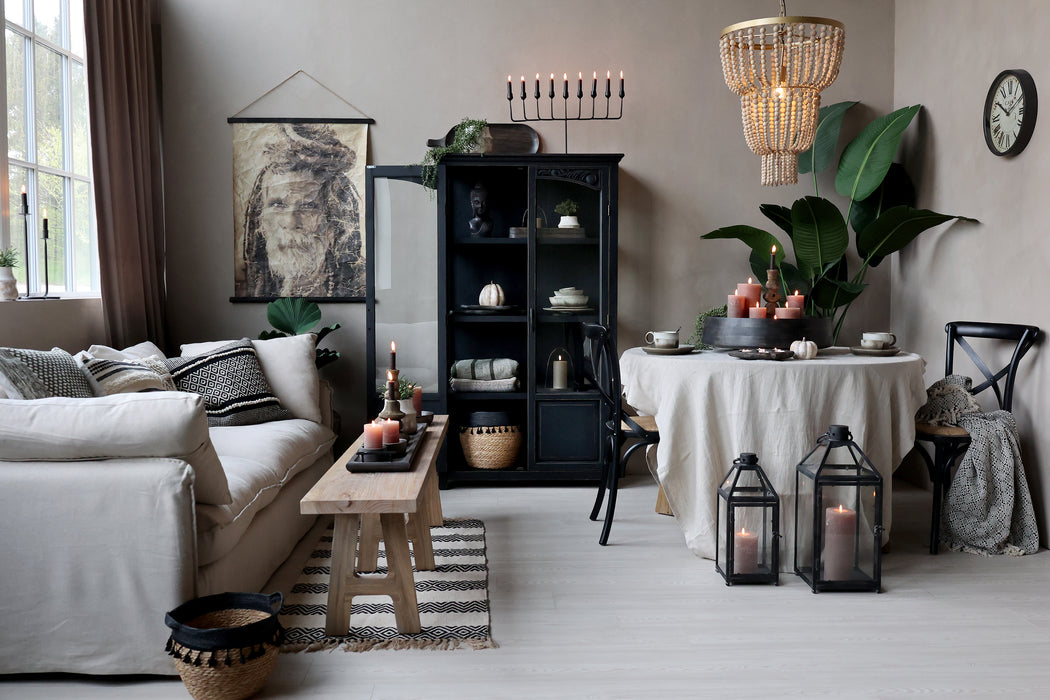 Bekkur úr endurnýttum við 240 cm