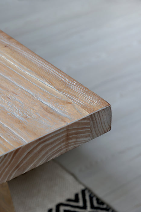 Bekkur úr endurnýttum við 240 cm