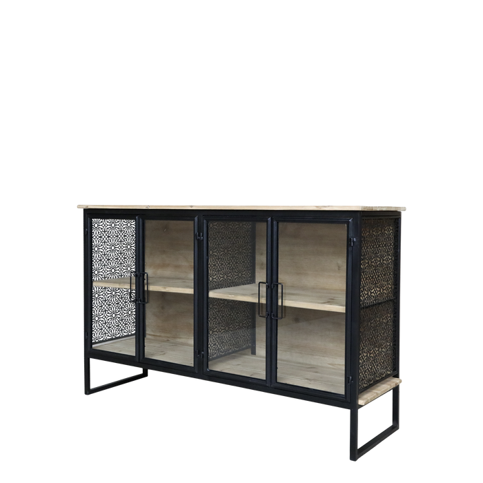 Vence skenkur með 4 hurðum og hillum