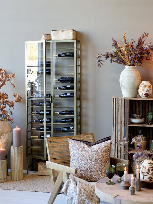 Vínrekki úr járni og gleri