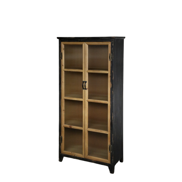 Skápur með "fluted" gleri