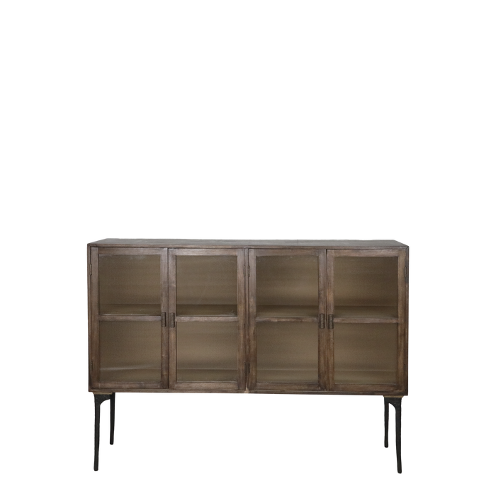 Skenkur með riffluðu gleri