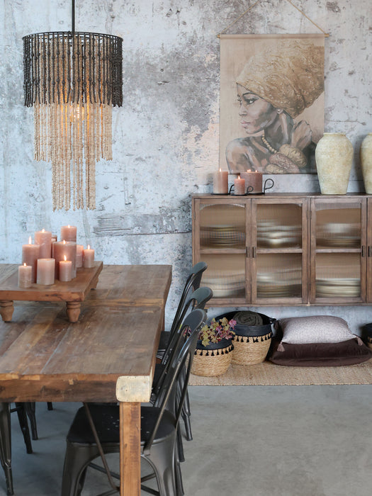 Skenkur með riffluðu gleri