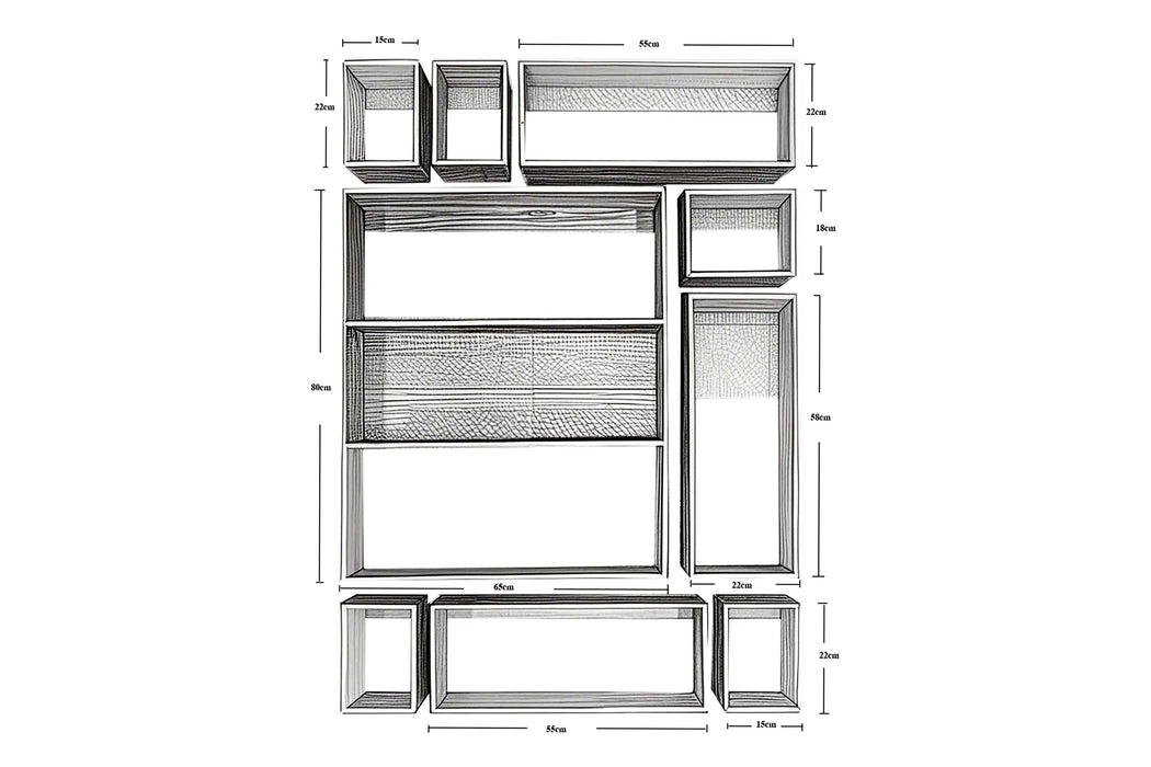 Hillur á vegg 9 stk saman