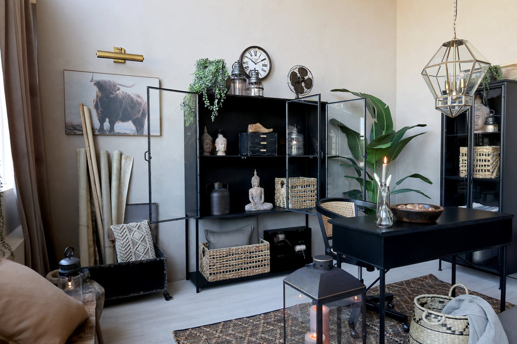 Skrifborðstóll Rattan svartur