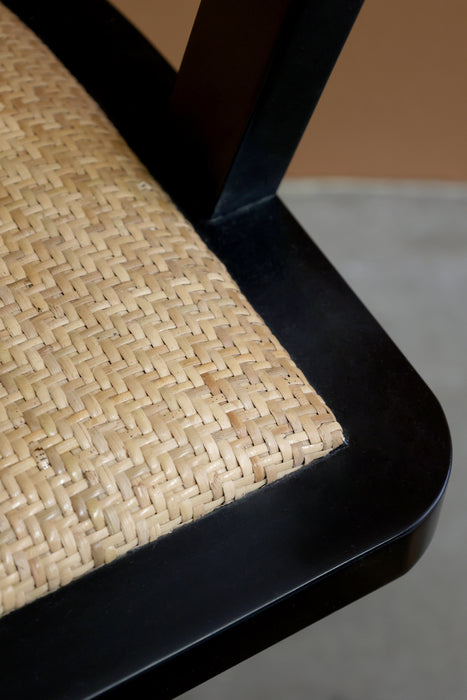 Skrifborðstóll Rattan svartur