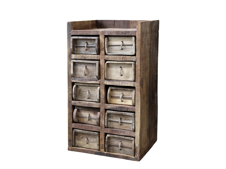 Skúffueining m 10 múrsteinsformum