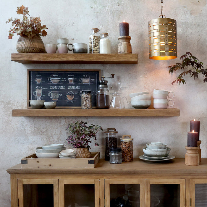 Viðarhilla 90cm á lengd