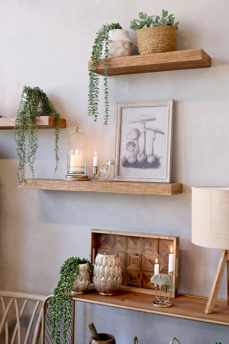 Viðarhilla 120cm á lengd