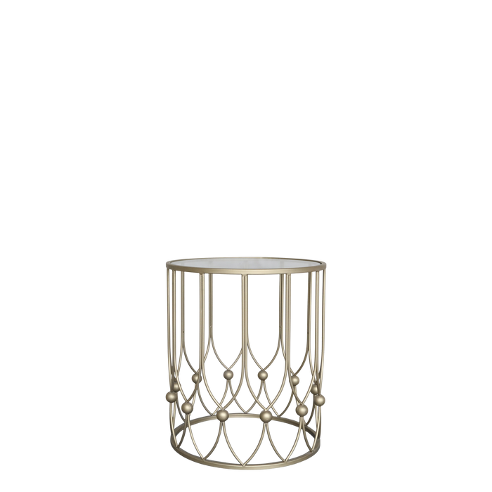 Gyllt hliðarborð/sófaborð minni týpa