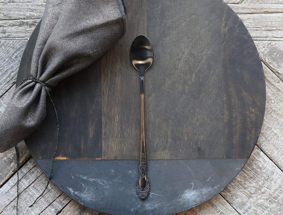 Latteskeið með mynstri Antique Kol