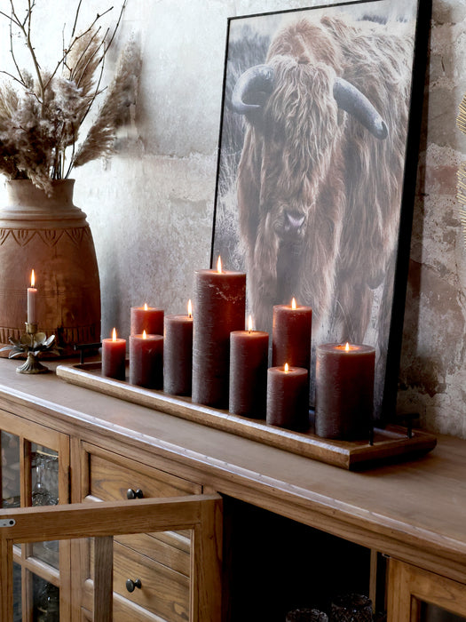 Viðarbakki með handföngum 90 cm Tours