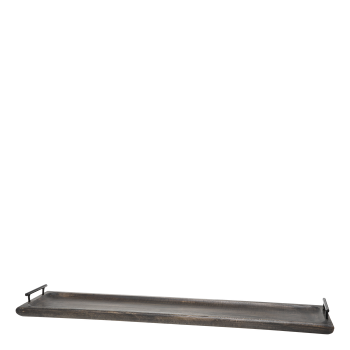 Viðarbakki með handföngum 90 cm Tours Svartur