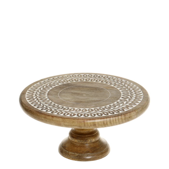 Kökudiskur/bakki á fótum úr mangovið