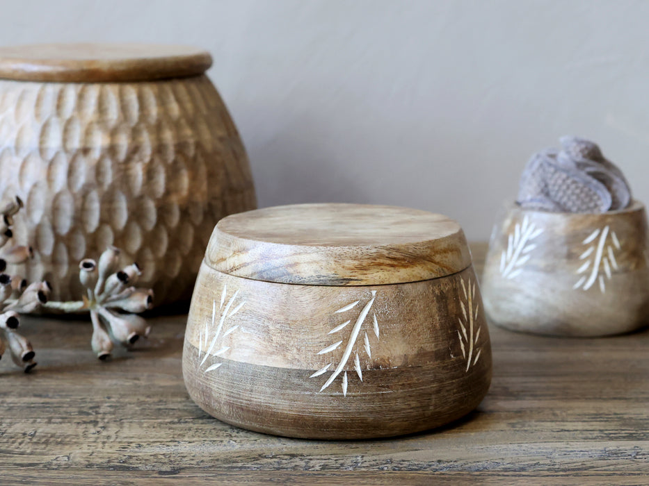 Box með loki viður