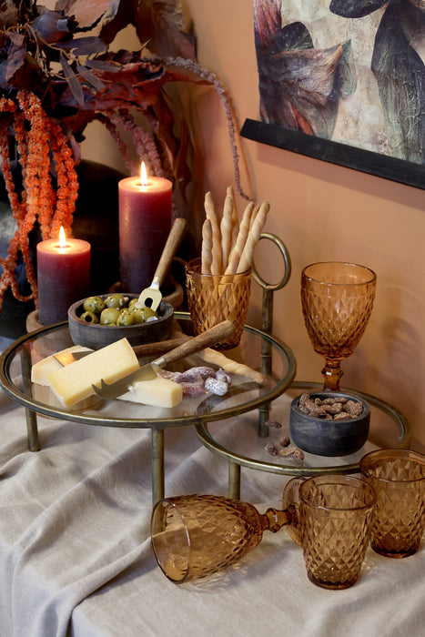 Saint-Èmilion vínglas með mynstri