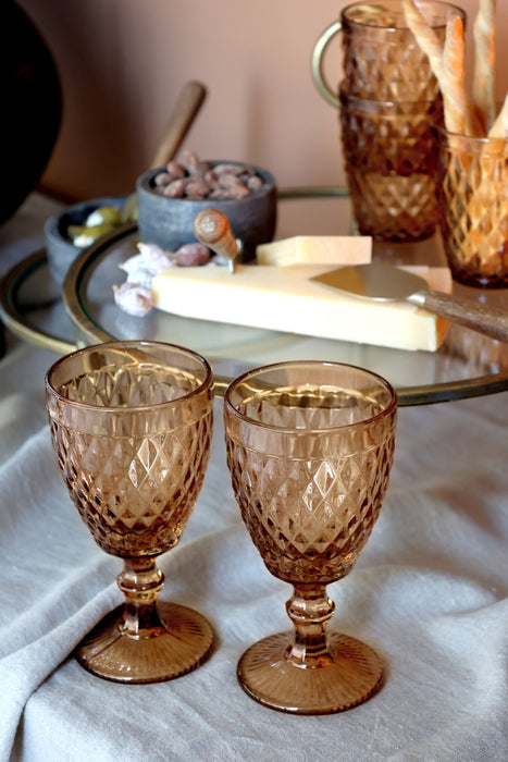 Saint-Èmilion vínglas með mynstri