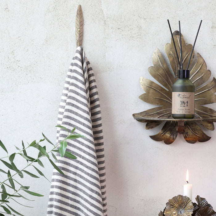 Snagi laufblað antique brass