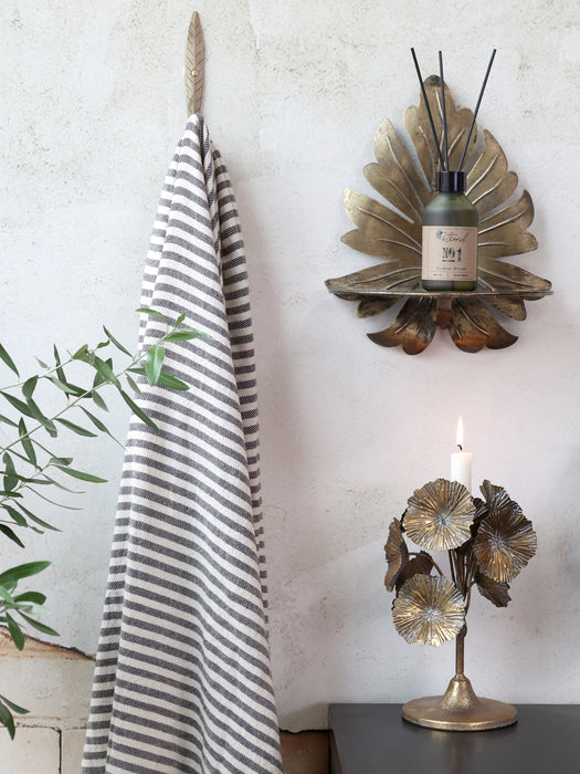 Snagi laufblað antique brass