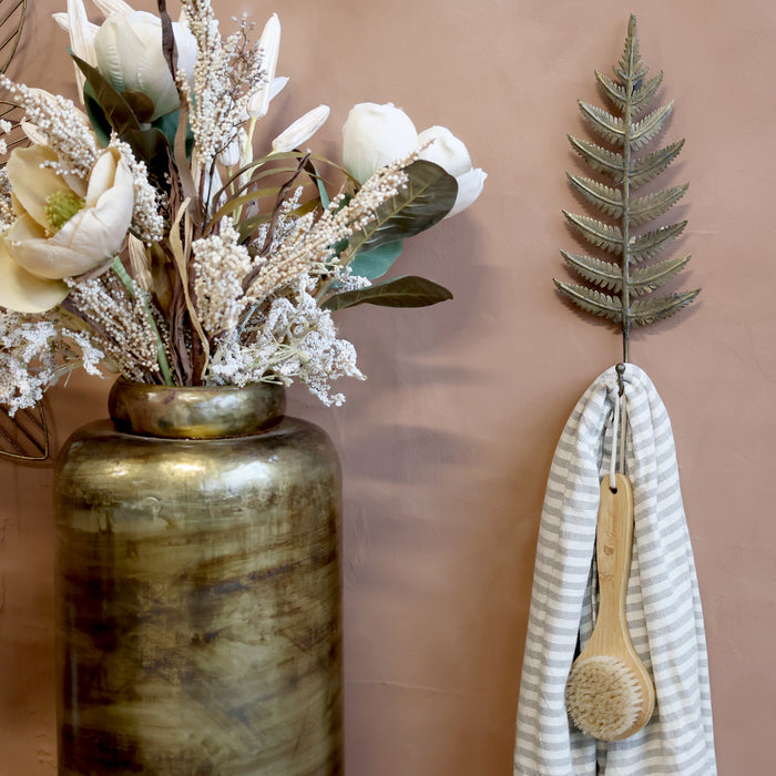 Snagi laufblað antique brass