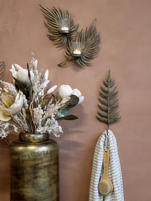 Snagi laufblað antique brass