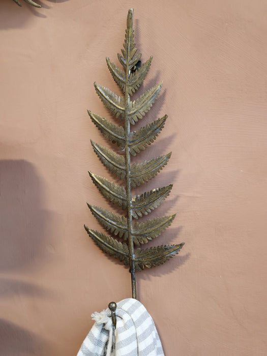 Snagi laufblað antique brass