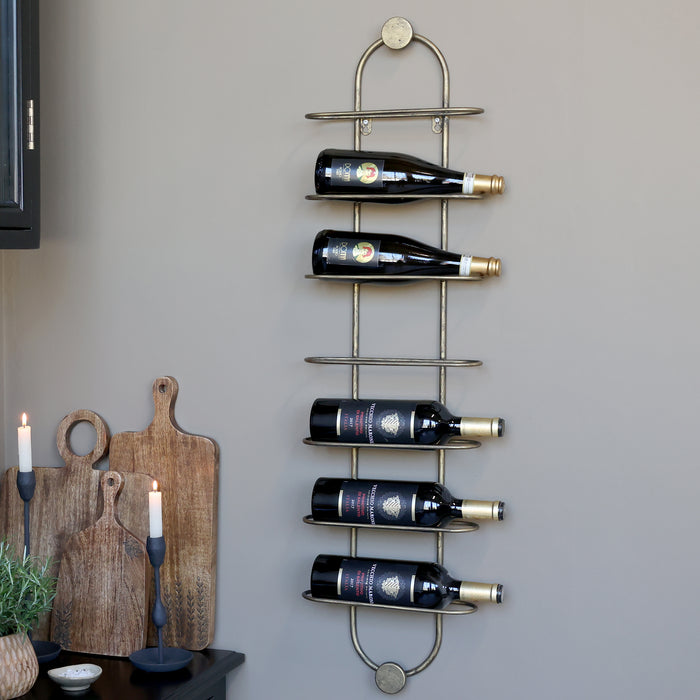 Vínrekki fyrir flöskur Brass