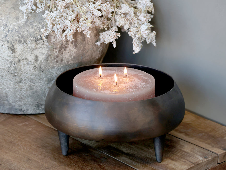 Skál/bakki  á fæti Brass